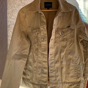 Lucky Brand Lightweight Denim jacket, Tan, mens, size L